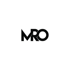 mro letter original monogram logo design - obrazy, fototapety, plakaty