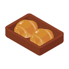 ロールパン入り　ベーカリーバスケット
