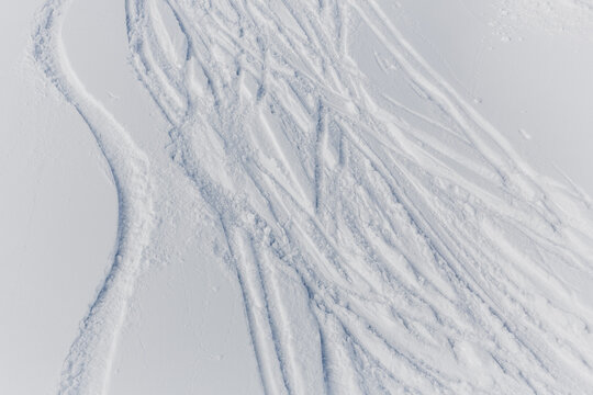 Aerial view at Ski Pistes