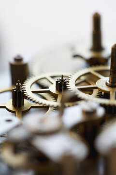 Clock gears close-up