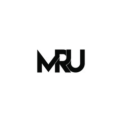 mru letter original monogram logo design