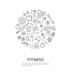 Obraz na płótnie Canvas Sport and fitness flat graphic design background.