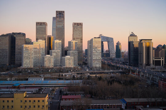 The landscape of Beijing at sunrise