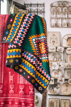 handwoven traditional Muslim colorful prayer rugs