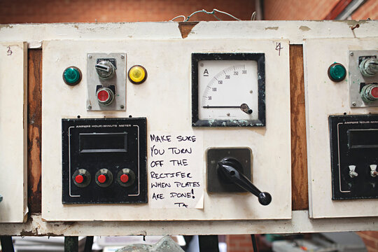 old machinery used in making vinyl records