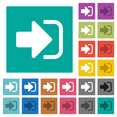 Sign in square flat multi colored icons