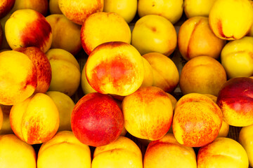 Natural,ripe peaches background,close up taken