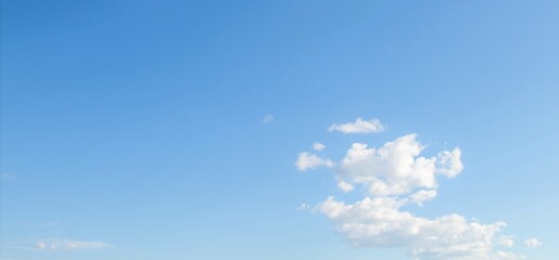 Blue sky with white clouds, sky background.