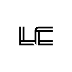 initial letter lc line stroke logo modern