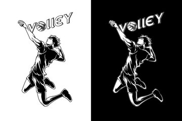 Volley ball sport illustration vector