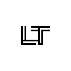 initial letter lt line stroke logo modern