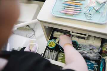 Dental hygienist preparing for a patient
