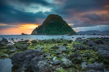 Fototapeten View of Red island beach in Banyuwangi in Indonesia. Java popular travel destination. Summer holiday background. © Mohammad