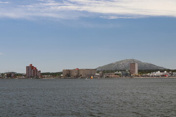 Fototapeta na wymiar Partial view of the Piriápolis seafront