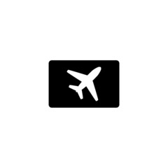 Fototapeta premium Plane ticket icon vector on white background, simple sign and symbol.