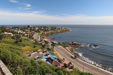 Fototapeta na wymiar Partial view of the Piriápolis seafront