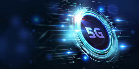 The concept of 5G network, high-speed mobile Internet, new generation networks. Business, modern technology, internet and networking concept.