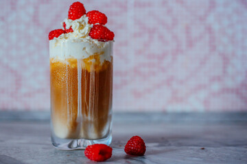 raspberry cocktail with raspberry