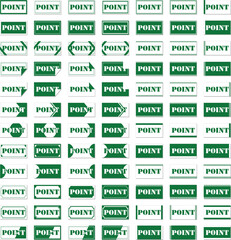 アピールポイント用のラベルデザイン　緑色セット	