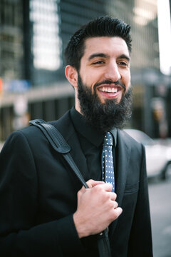 Young Hip Businessman in Suit