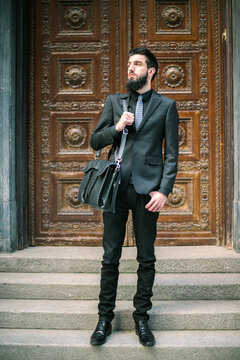 Young Hip Businessman in Suit