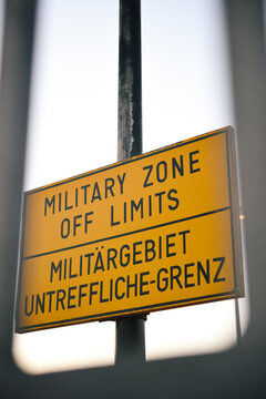 Military Zone Off Limits sign