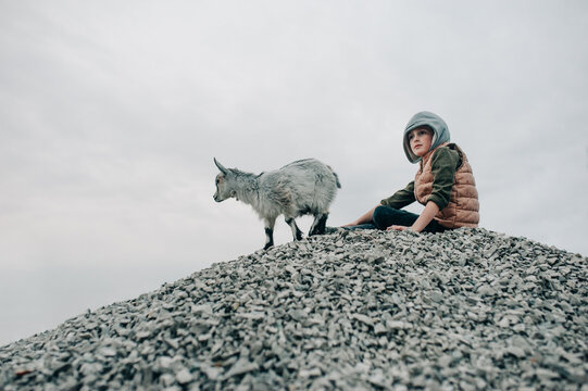 Boy and his goat