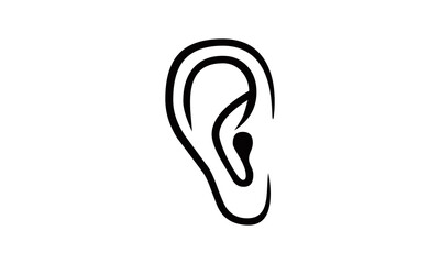 Naklejka premium ear vector