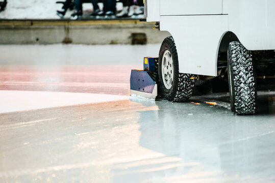 Zamboni clearing the ice