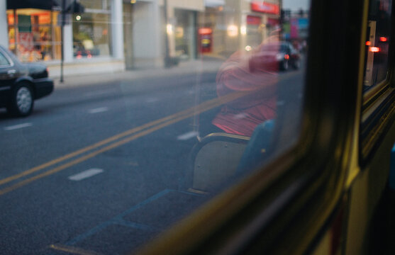 view from a city bus