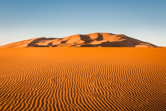 Desert Sand Dunes with Patterns and Lines