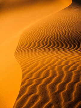 Pattern and Lines in Desert Sand Dunes