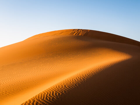 Desert Sand Dunes with Patterns and Lines