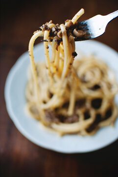 Bucatini and mushroom