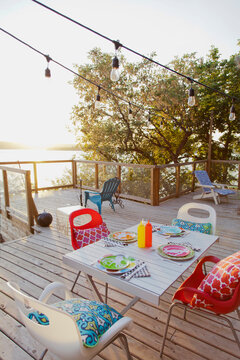 Patio setting at cabin