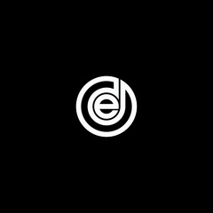 DE initial letter logo design template vector
