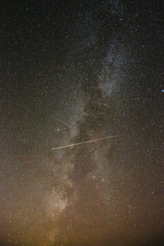 Milky Way Galaxy with Shooting Star