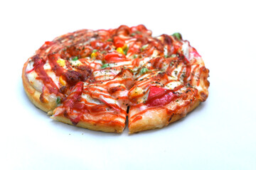 pizza isolated on white background