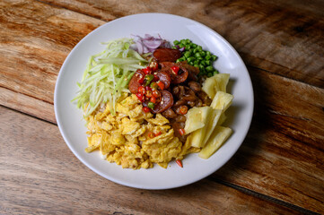 Rice Seasoned with Shrimp Paste Khao Kluk Kapi