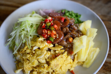 Rice Seasoned with Shrimp Paste Khao Kluk Kapi