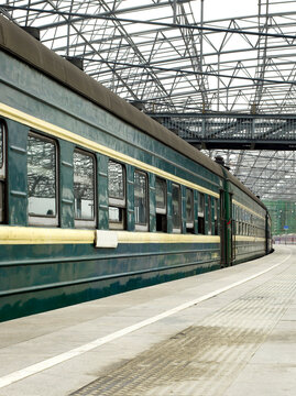 The old train station and Green Train