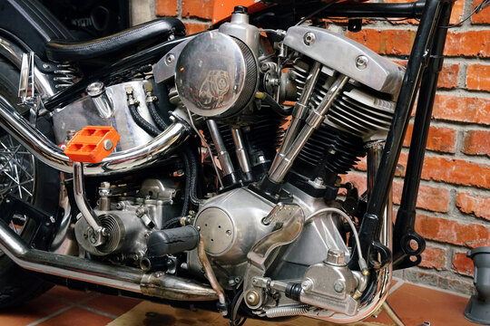 motorcycle engine close up