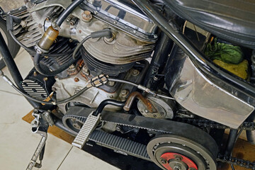 motorcycle engine detail