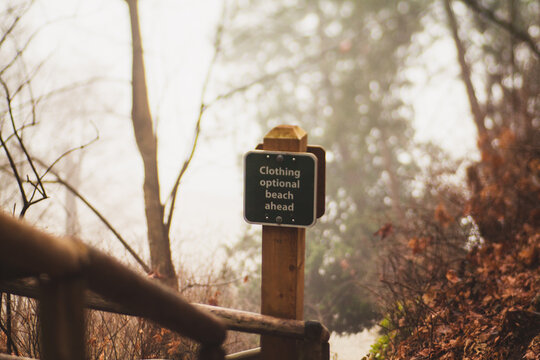 Welcome sig to nude beach.