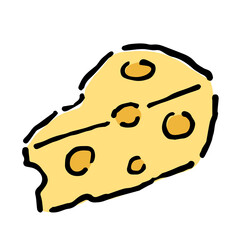 Illustration of Cheese: Illustration like hand drawn illustration with ink and brush