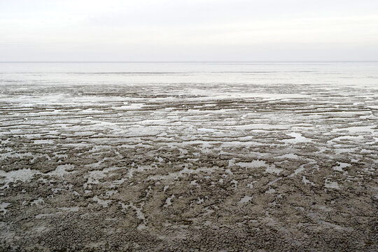 The wadden sea at low tide