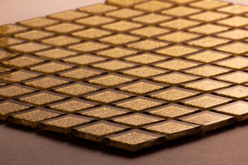 patterned construction tiles on a light background
