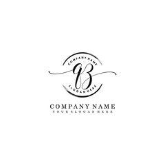 QZ Initial handwriting logo template vector
