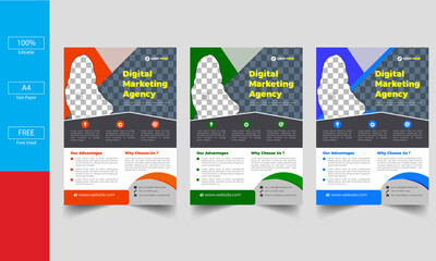 Corporate Flyer Template  Ai files All main elements are editable and customize .