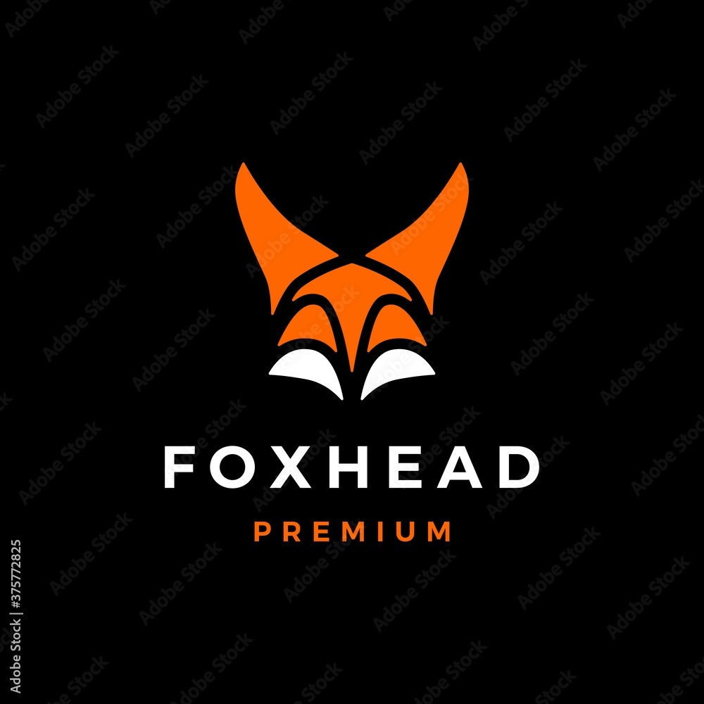 Wall mural fox head logo vector icon illustration